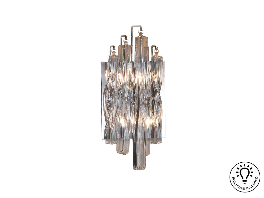 Lámpara aplique de pared Schuller Manacor 2 luces cromo