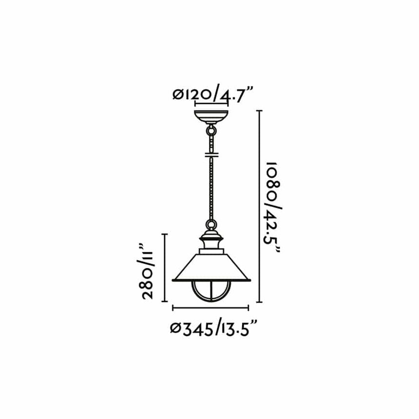 Faro Nautica 71139 Nautica-1g Colgante ø30cm marrón oxido