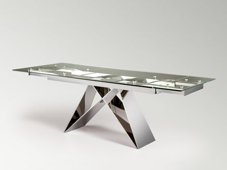 Mesa de comedor Schuller Mika alto brillo acero inoxida - vista 2