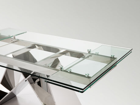 Mesa de comedor Schuller Mika alto brillo acero inoxida - vista 3