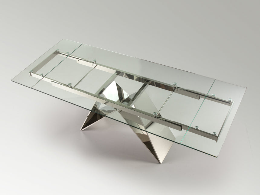 Mesa de comedor Schuller Mika alto brillo acero inoxida - vista 4