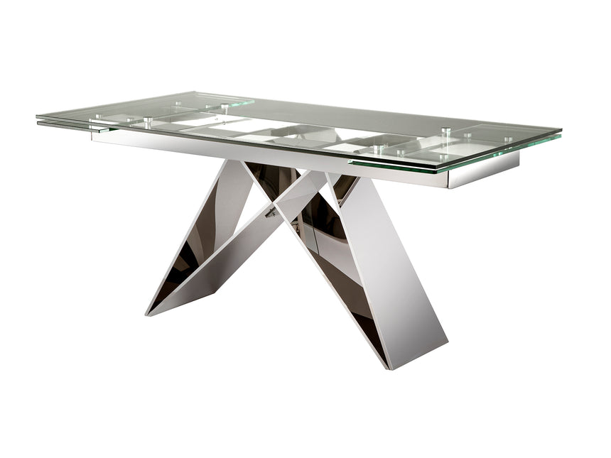 Mesa de comedor Schuller Mika alto brillo acero inoxida - vista 5