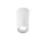 Plafón de exterior Faro Olot 10cm GU10 IP44 blanco mate — ref. 71372 (1)