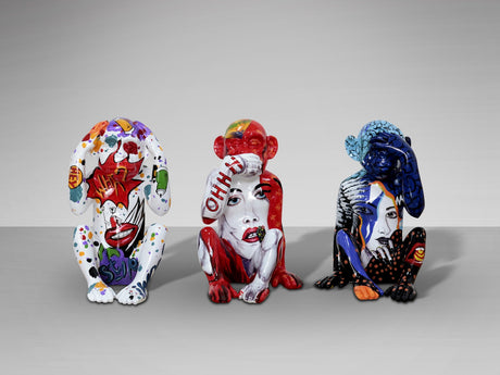 Figura decorativa Schuller Monos Sabios decoración: grafiti 24cm vista 3