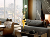 Lámpara de pie escultura bolas Schuller El Árbol 1 luz oro brillo y negro 3000K 84cm 715638