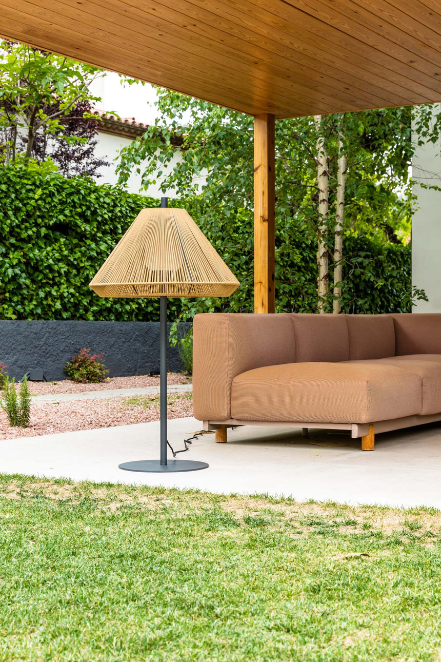 Lámpara de pie de exterior Faro Saigon 120cm E27 IP65 opal out ocre — ref. 71575-13 (7)