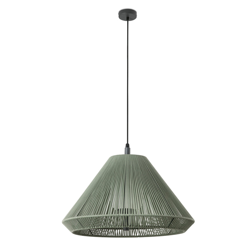 Lámpara colgante de exterior Faro Saigon 68cm E27 IP65 opal out verde — ref. 71579C-11 (4)
