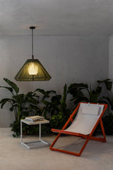 Lámpara colgante de exterior Faro Saigon 68cm E27 IP65 opal out verde — ref. 71579C-11 (5)