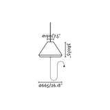 Faro SAIGON OUT C70 Lámpara colgante portátil batería gris/beige hole cap 71584-09