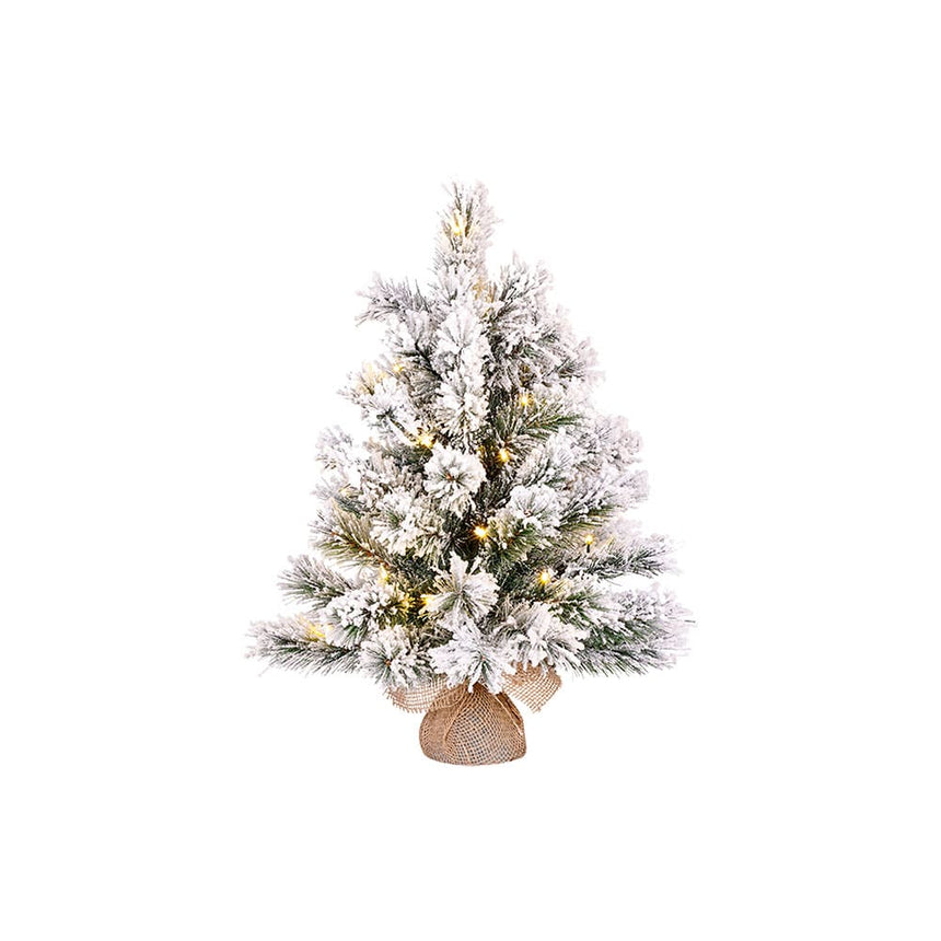 Elektro3 navidad Mini Arbol de Navidad Efecto Escarcha Con LED Incluida  41X60Cm 71594