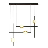 Mantra Cuba Lámpara de techo colgante LED dorado, negro 7160
