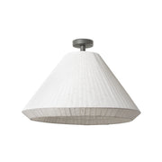 Lámpara colgante de exterior Faro Saigon 54cm E27 blanco brillo IP54 T70 opal 71621-05