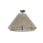 Lámpara colgante de exterior Faro Saigon 54cm E27 LED blanco brillo IP54 opal 71621-09