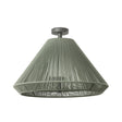 Lámpara colgante de exterior Faro Saigon 54cm E27 LED blanco brillo IP54 opal 71621-11