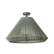 Lámpara colgante de exterior Faro Saigon 54cm E27 blanco brillo IP54 opal 71621-11