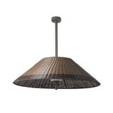 Lámpara colgante de exterior Faro Saigon 88cm E27 LED blanco brillo IP54 W100 opal 71622-08