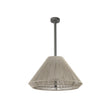 Lámpara colgante de exterior Faro Saigon 96cm E27 LED blanco brillo IP54 opal 71622-09