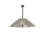 Lámpara colgante de exterior Faro Saigon 88cm E27 blanco brillo IP54 opal 71622-10