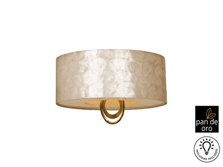 Plafón Schuller Edén 4 luces pan de oro y negro Ø55cm 7