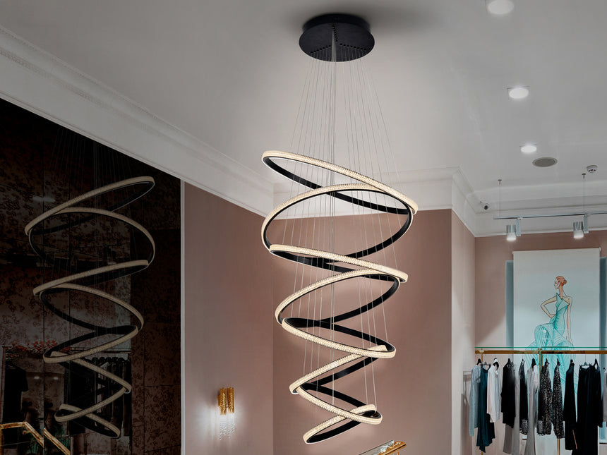 Lámpara de techo colgante de 8 aros Schuller Ring grand - ambiente