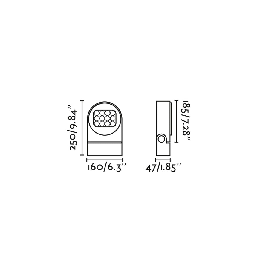 Faro MUUR 250 Lámpara proyector gris oscuro 71771