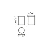 Aplique de exterior Faro Kov 11cm 1 luz LED blanco 2700K IP65 14° redondo 71790-121