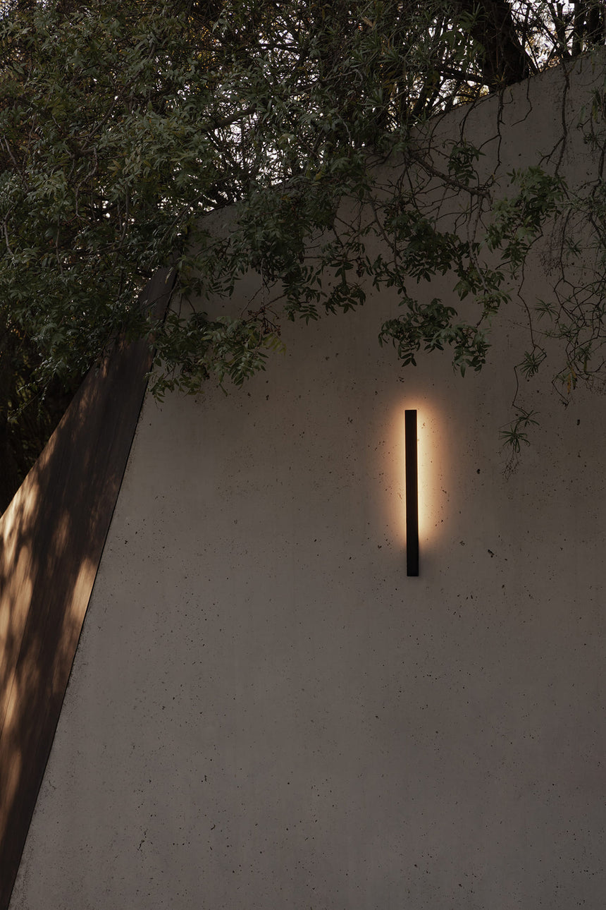 Aplique de exterior Faro Lime 60cm LED negro 2700-4000K IP65 regulable CCT 5W translúcido 71800