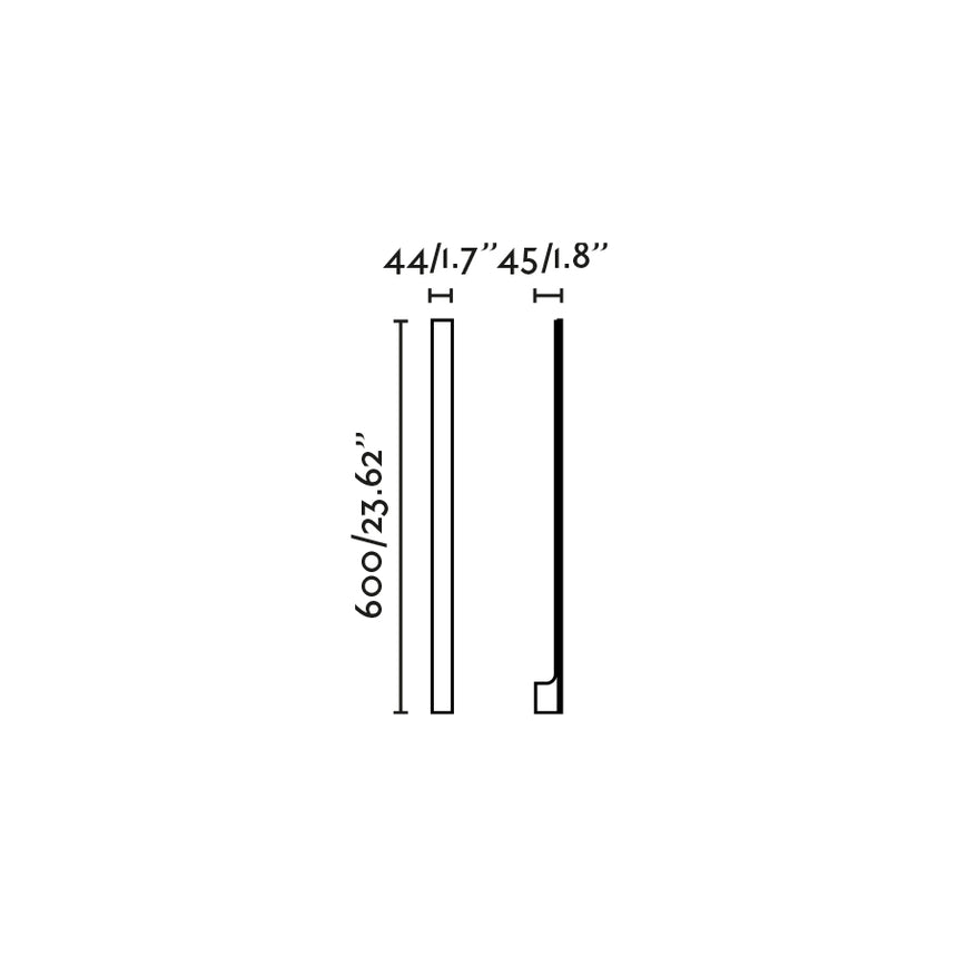 Aplique de exterior Faro Lime 60cm LED negro 2700-4000K IP65 regulable CCT 5W translúcido 71800