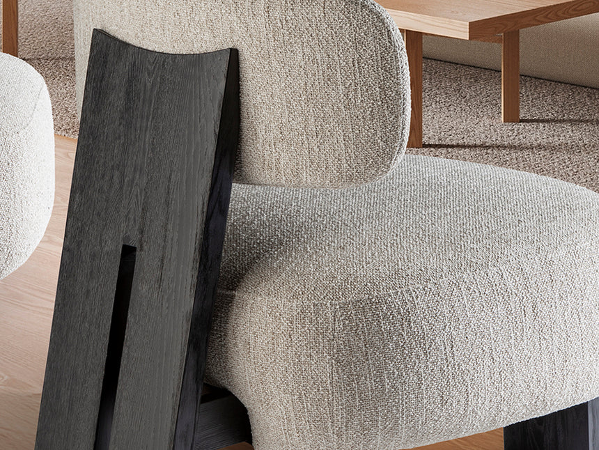 Sillón butaca Schuller Topaz negro madera 71x78cm 718752