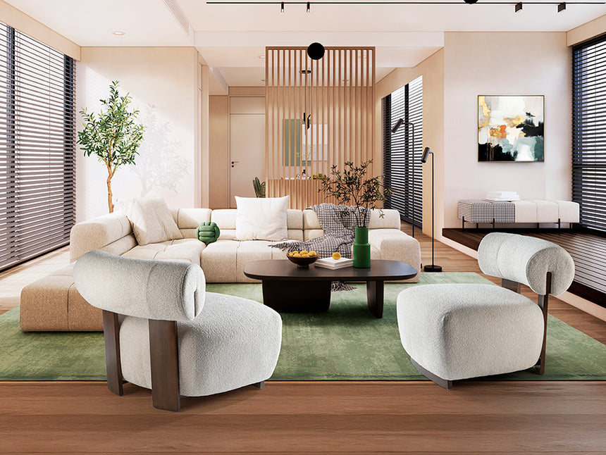 Sillón butaca Schuller Naomi nogal madera 76x69cm 718813