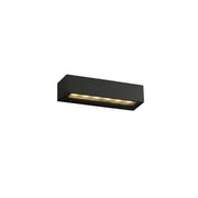 Aplique de exterior Faro Doro LED gris oscuro 3000K IP65 prismático 22cm 71901
