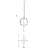 Mantra Kitesurf blanco Lámpara de techo colgante LED blanco 7191