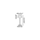 Lámpara de mesa de exterior portátil Faro Mavis 20cm LED negro mate 2700K IP54 180° 71920 - vista alternativa