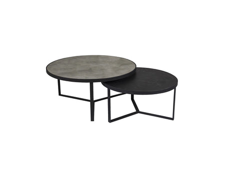 Mesas de centro Schuller Naira negro y gris 120x41cm ambiente