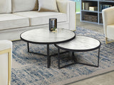 Mesas de centro Schuller Naira negro y blanco 120x41cm 719225