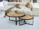 Mesas de centro Schuller Naira negro y símil madera 120x41cm 719249