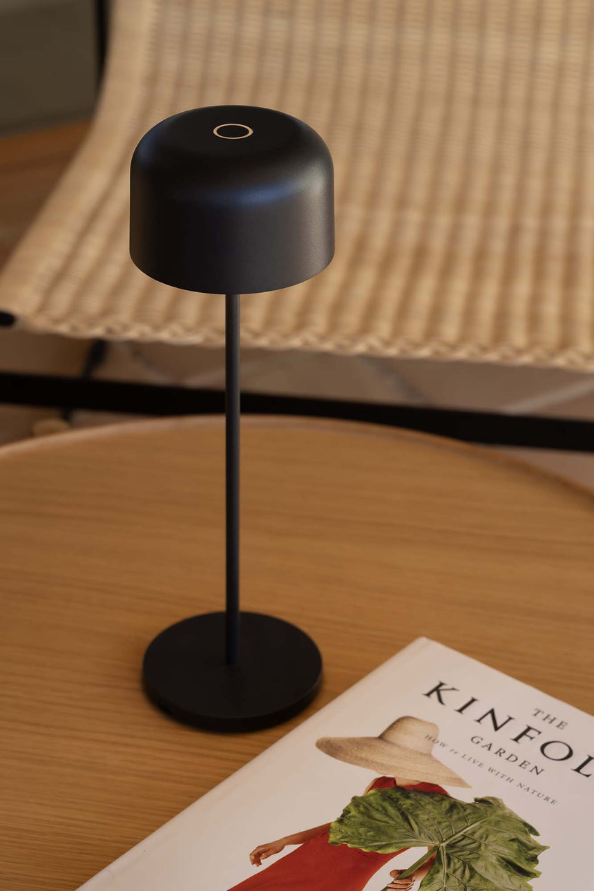 Lámpara de mesa de exterior portátil Faro Mavis 36cm LED negro mate 2700K IP54 180° 71928