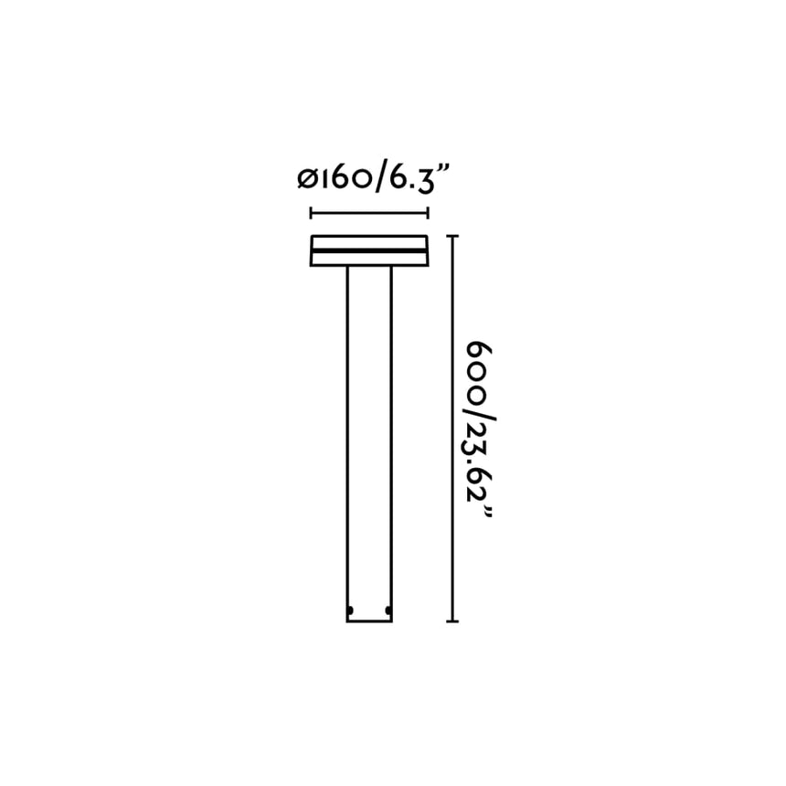 Baliza de exterior Faro Espot 60cm LED marrón oxido 2200-4000K IP65 180° CCT 71949 - vista alternativa