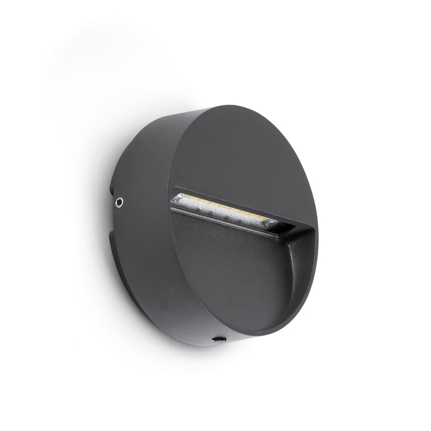 Aplique de exterior Faro Dune LED blanco brillo 2200-4000K IP65 120° CCT redondo 3W 71960