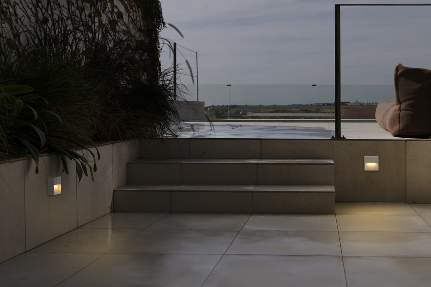 Aplique de exterior Faro Dune LED blanco brillo 2200-4000K IP65 120° CCT cuadrado 3W 71964