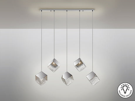 Lámpara de techo colgante Schuller Priscila 5 luces cro - ambiente