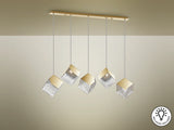 Lámpara de techo colgante Schuller Priscila 5 luces dor - ambiente