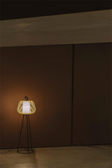 Lámpara de pie de exterior Faro Nara E27 LED beige IP65 opal 72103-155