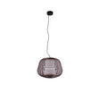 Lámpara colgante de exterior Faro Nara 35cm E27 LED marrón oxido IP65 opal 72104-157