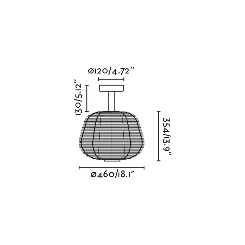 Lámpara colgante de exterior Faro Nara 45cm E27 LED marrón oxido IP65 opal 72109-157 - vista alternativa
