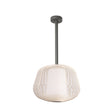Lámpara colgante de exterior Faro Nara 85cm E27 LED beige IP65 opal 72110-155