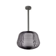 Lámpara colgante de exterior Faro Nara 85cm E27 LED negro IP65 opal 72110-156
