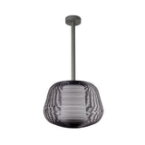 Lámpara colgante de exterior Faro Nara 85cm E27 LED negro IP65 opal 72110-156