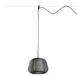 Lámpara colgante de exterior Faro Narita 28cm E27 LED negro IP65 opal sistema 72121