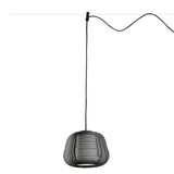 Lámpara colgante de exterior Faro Narita 28cm E27 IP65 opal sistema negro — ref. 72121 (1)